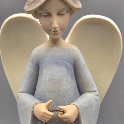 LOT 90L: Liette International Clock and Trinket Box, Coyne's & Company Heavenly Angels Figurine, Enesco Foundations Hail Mary...