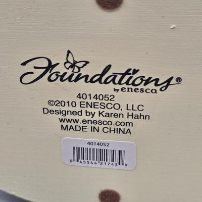 LOT 90L: Liette International Clock and Trinket Box, Coyne's & Company Heavenly Angels Figurine, Enesco Foundations Hail Mary...