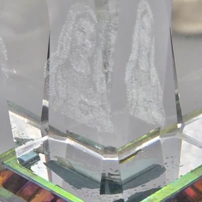 LOT 90L: Liette International Clock and Trinket Box, Coyne's & Company Heavenly Angels Figurine, Enesco Foundations Hail Mary...