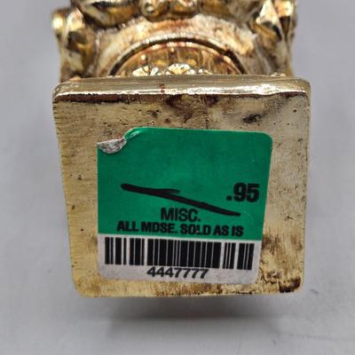 LOT 90L: Liette International Clock and Trinket Box, Coyne's & Company Heavenly Angels Figurine, Enesco Foundations Hail Mary...