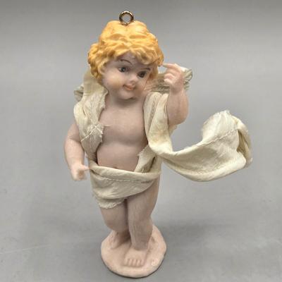 LOT 90L: Liette International Clock and Trinket Box, Coyne's & Company Heavenly Angels Figurine, Enesco Foundations Hail Mary...