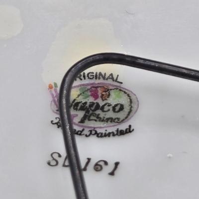 LOT 91L: Vintage Art Glass Rose Paperweight, Royale Stratford Handcrafted Porcelain Flower Bouquet Vase, Vintage Cloisonné Enamel Bell,...