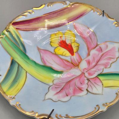 LOT 91L: Vintage Art Glass Rose Paperweight, Royale Stratford Handcrafted Porcelain Flower Bouquet Vase, Vintage Cloisonné Enamel Bell,...