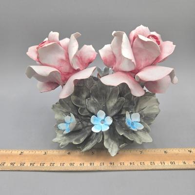 LOT 94L: Multiple Capodimonte Floral Pieces