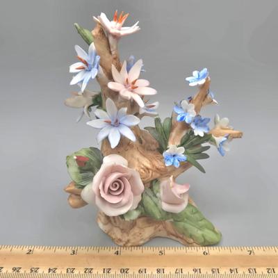 LOT 94L: Multiple Capodimonte Floral Pieces