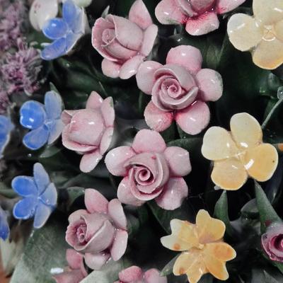 LOT 106D: Capodimonte Porcelain Floral Arrangement