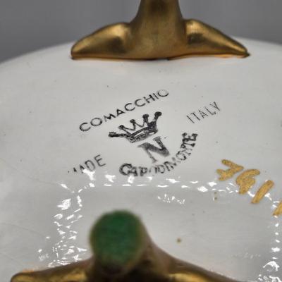 LOT 107D: Capodimonte Italian Porcelain Footed Lidded Bowl