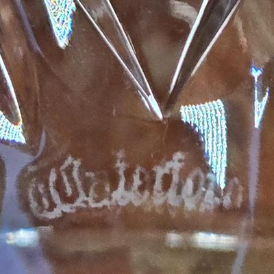 LOT 108D: Waterford Crystal Captain's Ship Decanter, Jam & Jelly Jars, Biscuit Barrel, and Bell