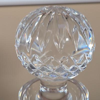 LOT 108D: Waterford Crystal Captain's Ship Decanter, Jam & Jelly Jars, Biscuit Barrel, and Bell