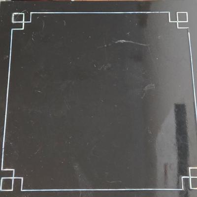 LOT 116K: Vintage Chinese Black Lacquer Pesdestal with Mother-of-Pearl Inlay