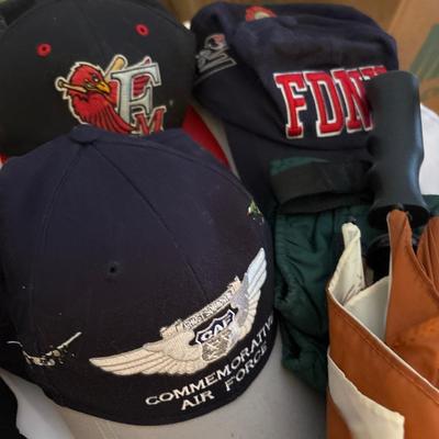 Hats, gloves, umbrellas, etc