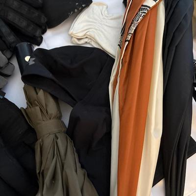 Hats, gloves, umbrellas, etc