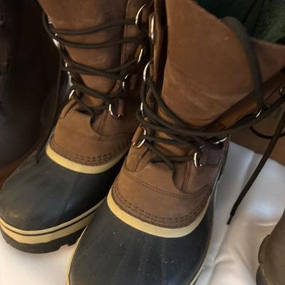 Sorrel boots, LaCrosse overshoes & Northerner boots (size 10)
