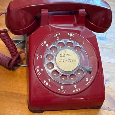 Vintage red telephone