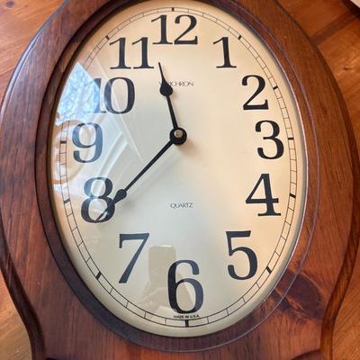 Wall clock, Asian silk embroidery Cat picture