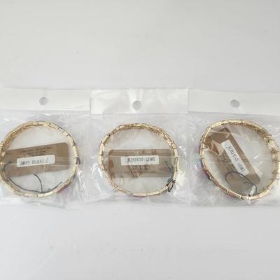 Story by Da Vinci Gold Tone Stretch Bracelets Set of Three