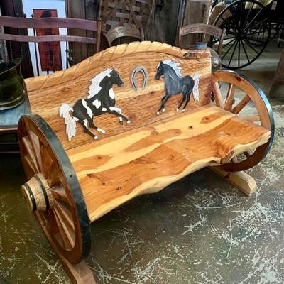 Westen Bench wit Horses