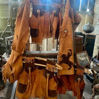 Vintage Kid's Leather Vest and Chaps