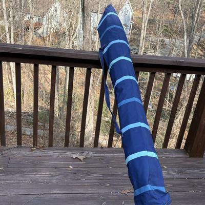 Umbrella & Wrought Iron Umbrella Base (D-SF)