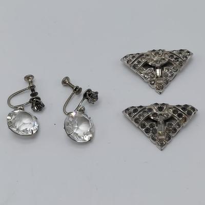 Stuart NYE Sterling Brooch & Ring w/ More Costume Jewelry (ST-BBL)