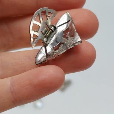 Stuart NYE Sterling Brooch & Ring w/ More Costume Jewelry (ST-BBL)