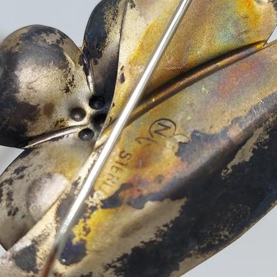 Stuart NYE Sterling Brooch & Ring w/ More Costume Jewelry (ST-BBL)