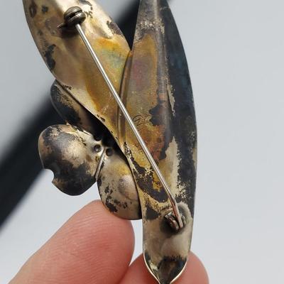 Stuart NYE Sterling Brooch & Ring w/ More Costume Jewelry (ST-BBL)