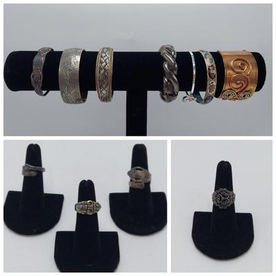 Sterling Silver Spoon Rings & Cuff Bracelets (ST-BBL)