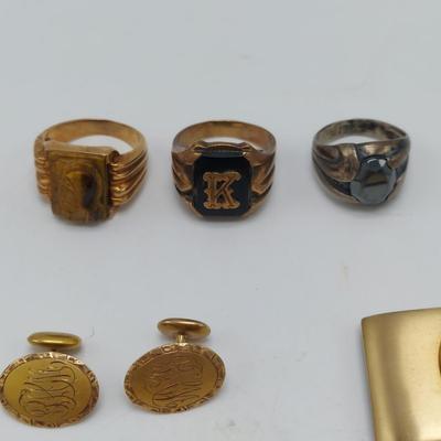 Men's 10K Vintage Jewelry Incl. Rings, Cufflinks & More (ST-BBL)