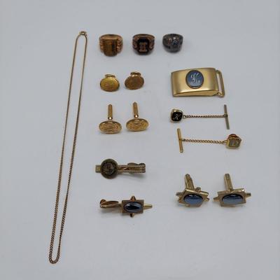 Men's 10K Vintage Jewelry Incl. Rings, Cufflinks & More (ST-BBL)