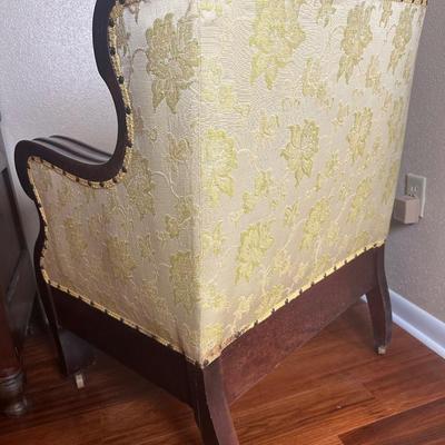 Victorian-Style Upholstered Parlor Armchair