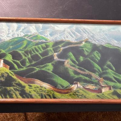 Great Wall of China tapestry - framed