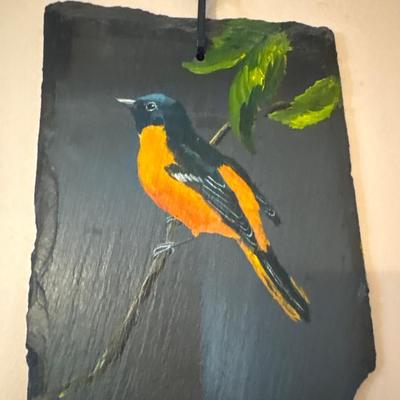 Irene Ferriman painted birds on Slate - 5 pcs