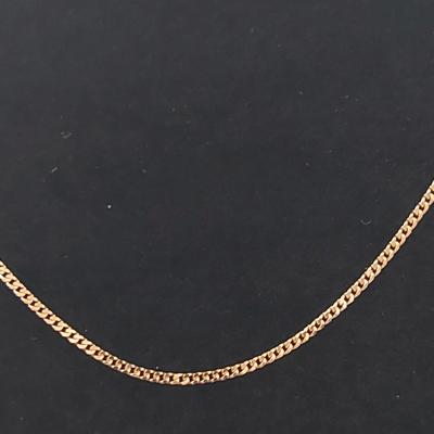 14kt Gold Chain Curb Link Necklace 18"