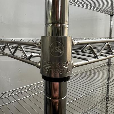 569 Large Stainless Steel Rolling Shelving Unit with Cover