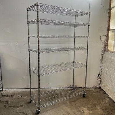 561 Large Stainless Steel Rolling Shelving Unit