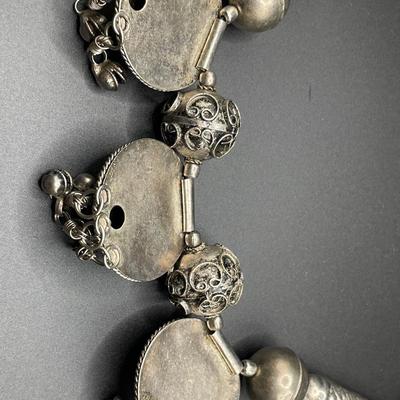 Coral and silver Yemeni necklace