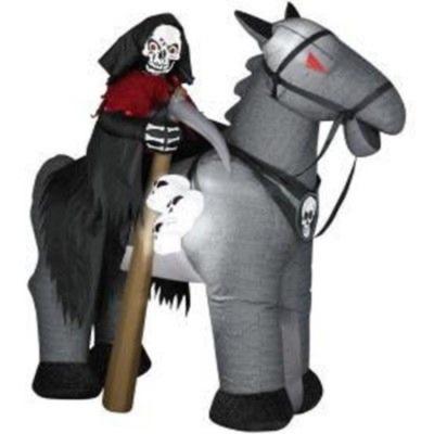 581 Large Gemmy Blow Up Grim Reaper Outdoor Holiday Decor
