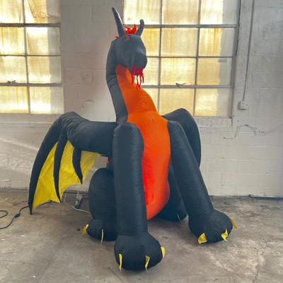 582 Large Gemmy Blow Up Dragon Outdoor Halloween Decor