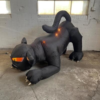 583 Large Gemmy Black Cat Blow up Outdoor Halloween Decor