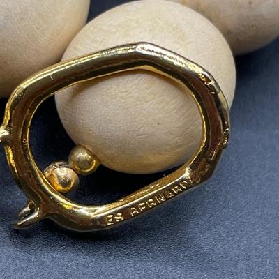 Les Bernard natural wood necklace