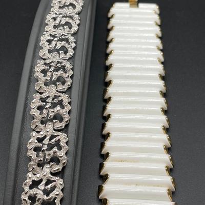 2 unique Trifari bracelets
