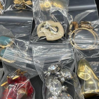 Clip on earrings many signed brands