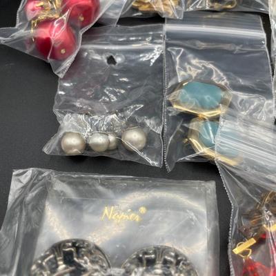 Clip on earrings many signed brands