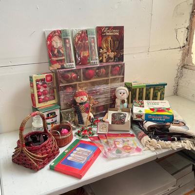 711 Large Lot of Glass Christmas Balls , and Home Decor