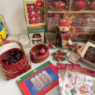 711 Large Lot of Glass Christmas Balls , and Home Decor