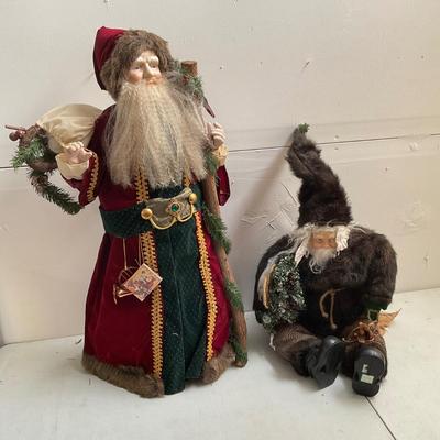 716 Two Large Santa Figures