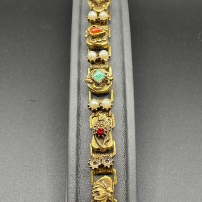 Similar gold tone bracelets