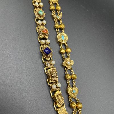 Similar gold tone bracelets
