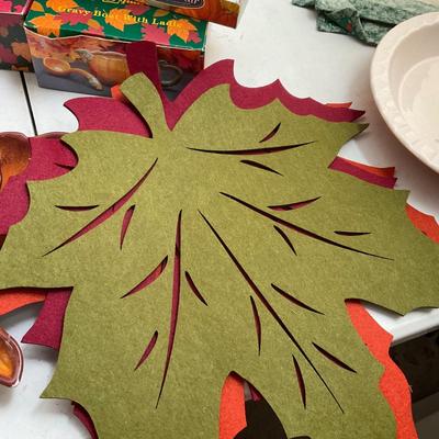 718 Large Lot of Autumn Table Decor